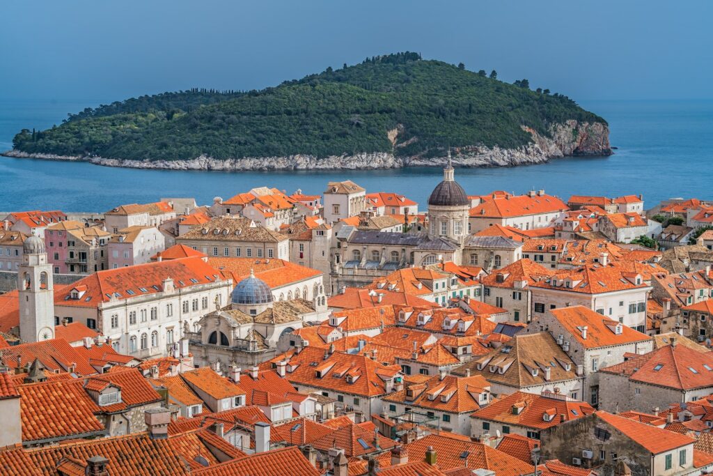 Historical old houses in Dubrovnik
