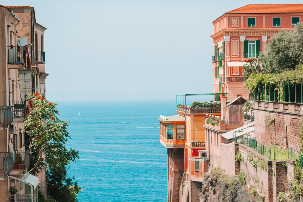 View of the street in Sorrento, Italy